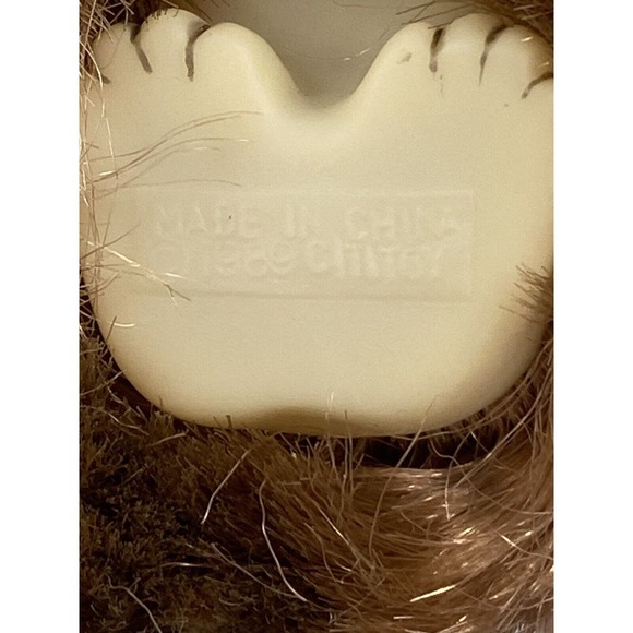 Vintage 1989 Cititoy Tan & White Long Haired Puppy Dog Figure 3” - Picture 6 of 6